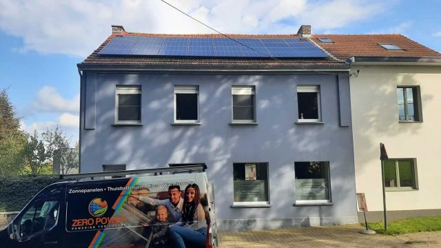 Realisatie 16x JA SOLAR zonnepanelen 445 Wp BIFACIAL GLAS/GLAS met Huawei SUN2000-6.0KTL-M1 omvormer en 5 kw batterij te Lubbeek